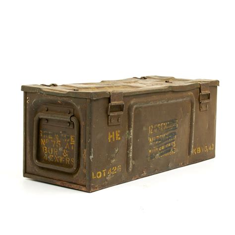 ww2 navy metal box|World War 2 Ammo Boxes for sale .